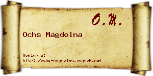 Ochs Magdolna névjegykártya
